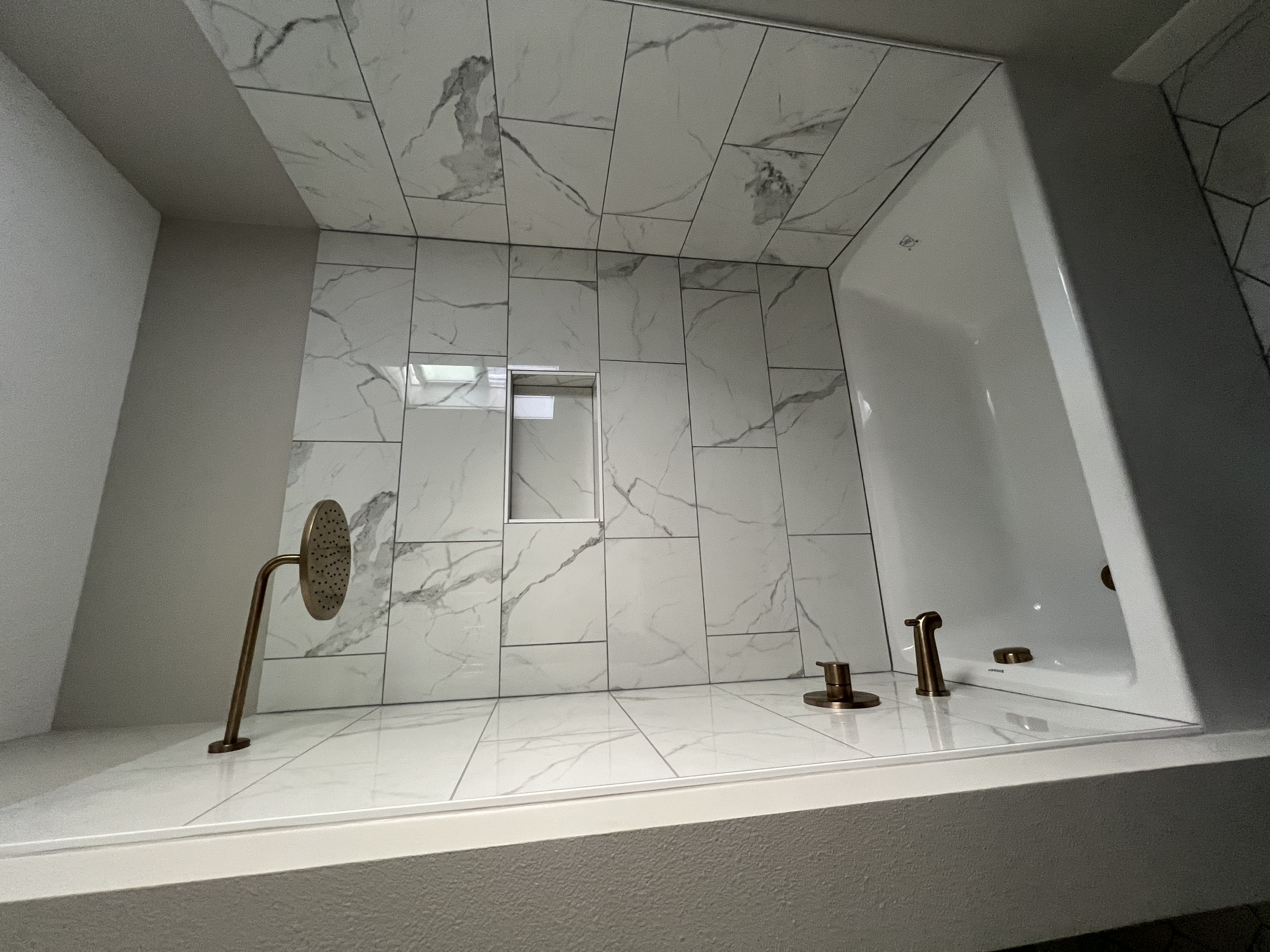 Double bathroom remodel vanity lighting